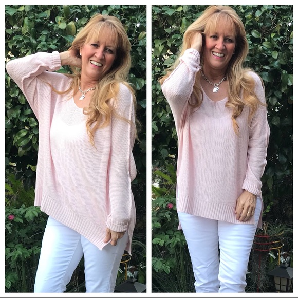 Smashing the Crazies! Blush Hi Lo Sweater - Picture 4 of 8